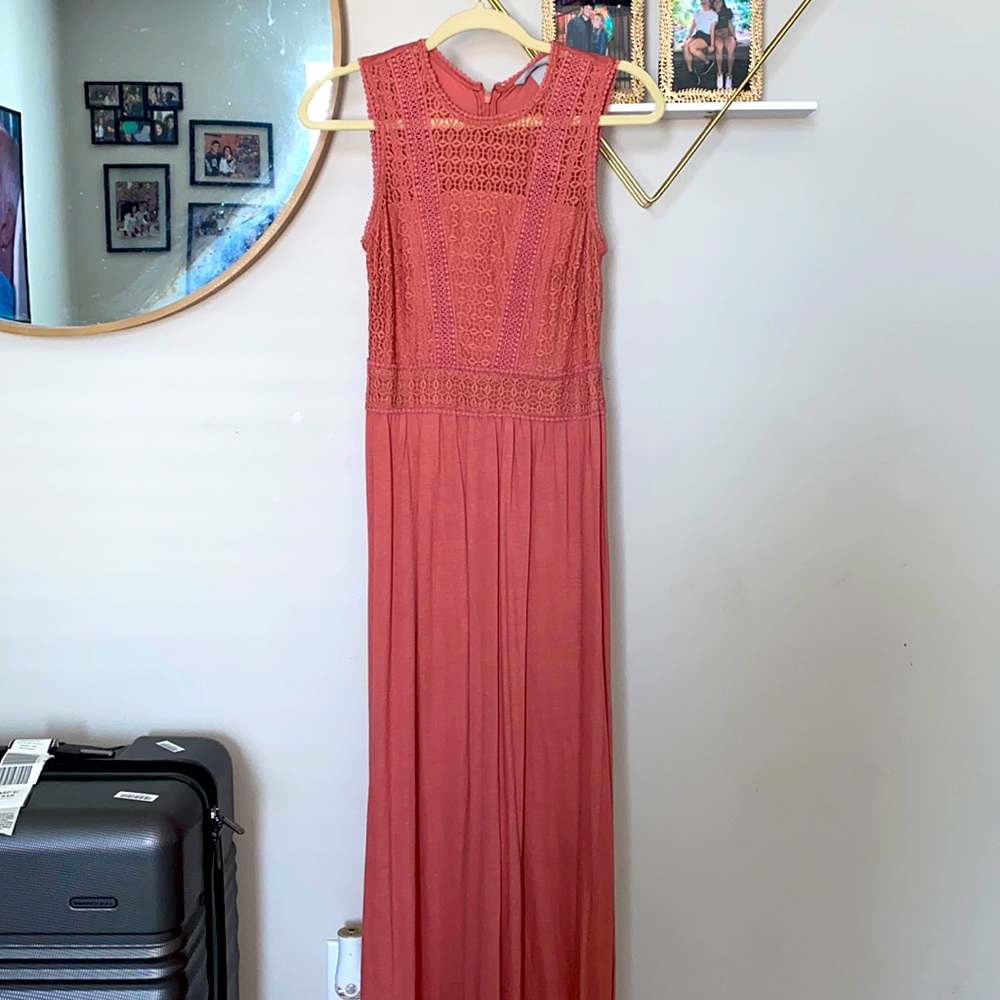 pink boho dress